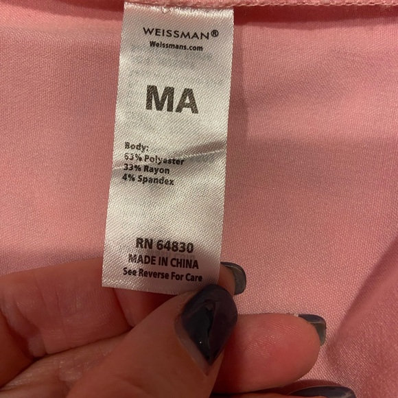 Woven Suit Blazer & Pants Set – Weissman Mixify – Adult Medium Pink - Picture 7 of 10